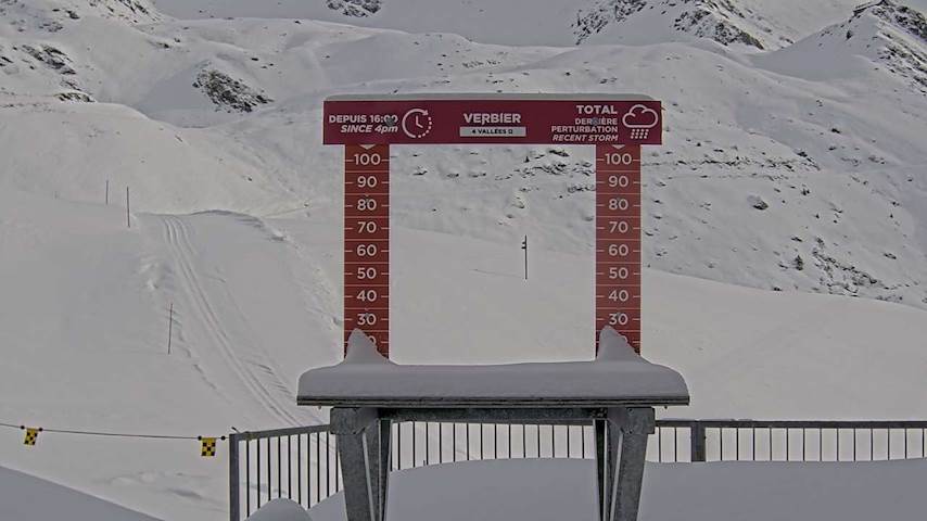 La Chaux 2'265 m. - Hauteur de neige Image