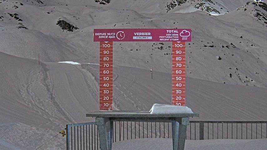 La Chaux 2'265 m. - Hauteur de neige Image