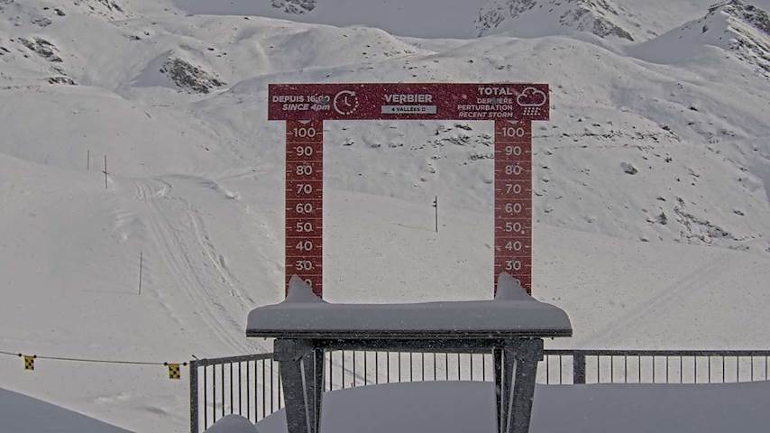 La Chaux 2'265 m. - Hauteur de neige Image