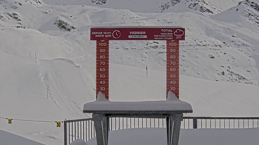 La Chaux 2'265 m. - Hauteur de neige Image