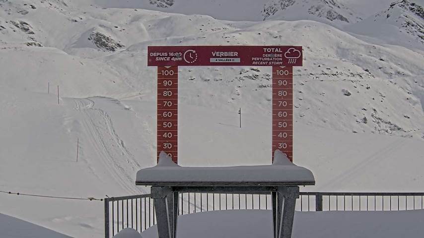 La Chaux 2'265 m. - Hauteur de neige Image