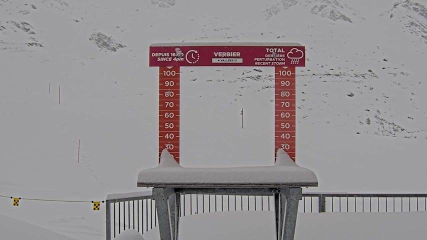 La Chaux 2'265 m. - Hauteur de neige Image