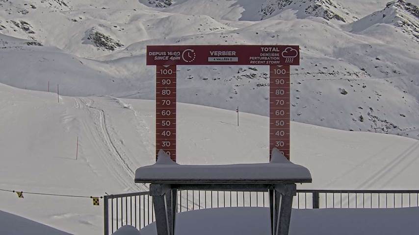 La Chaux 2'265 m. - Hauteur de neige Image