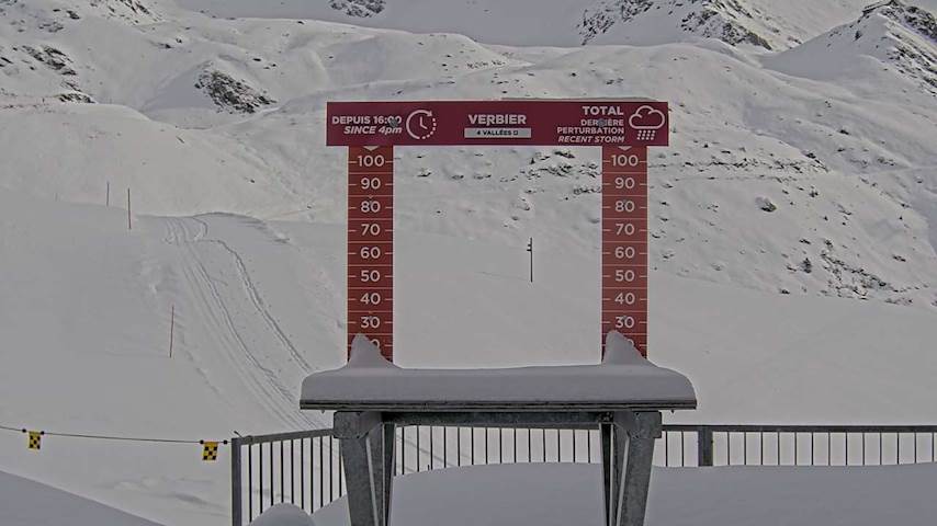 La Chaux 2'265 m. - Hauteur de neige Image