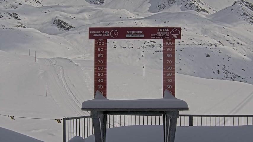 La Chaux 2'265 m. - Hauteur de neige Image