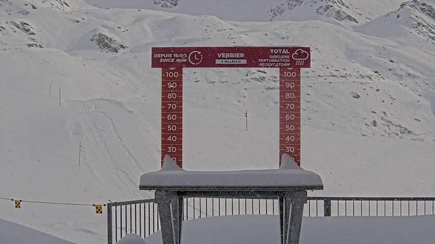 La Chaux 2'265 m. - Hauteur de neige Image