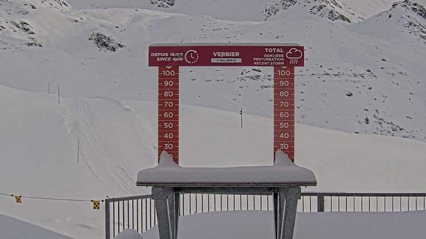 La Chaux 2'265 m. - Hauteur de neige Image