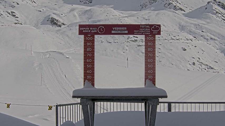 La Chaux 2'265 m. - Hauteur de neige Image