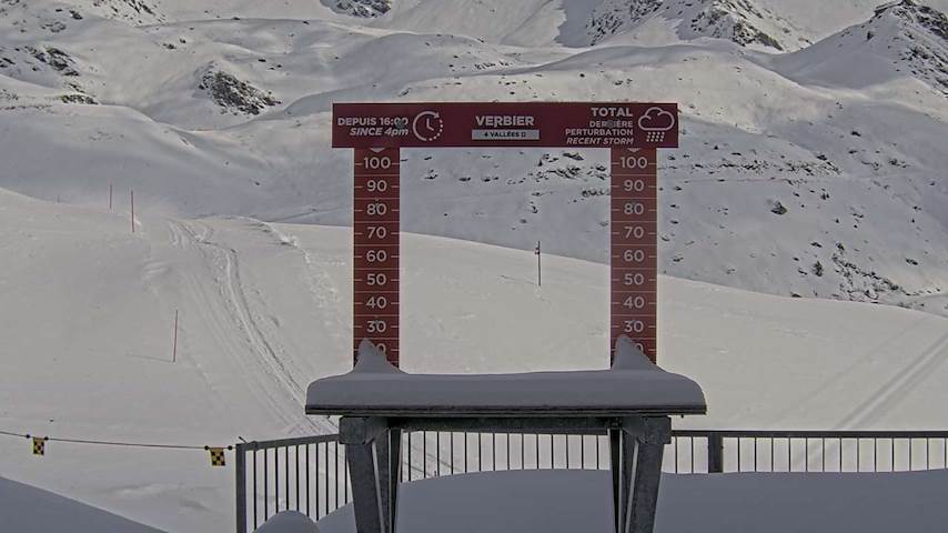 La Chaux 2'265 m. - Hauteur de neige Image