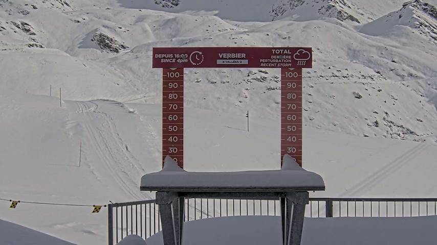 La Chaux 2'265 m. - Hauteur de neige Image