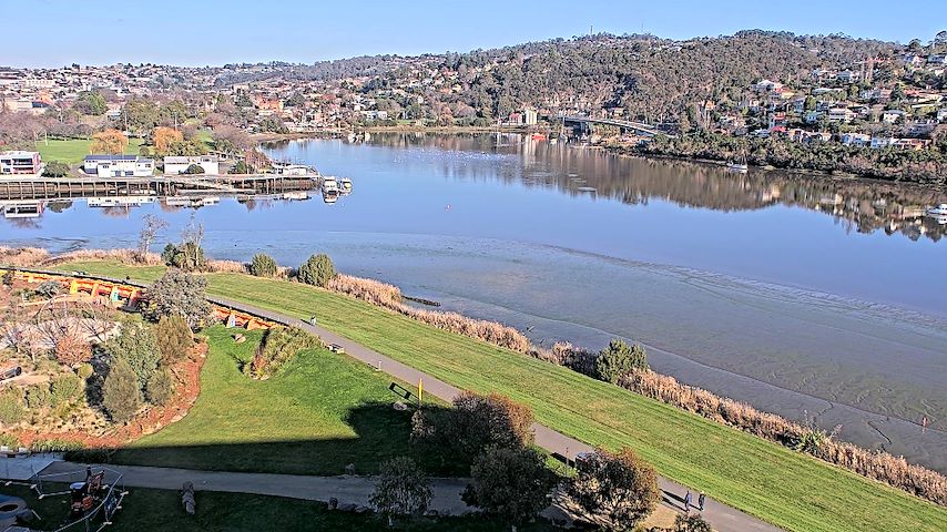 Live kamerakanal fra Tamar Estuary i Launceston, Tasmania